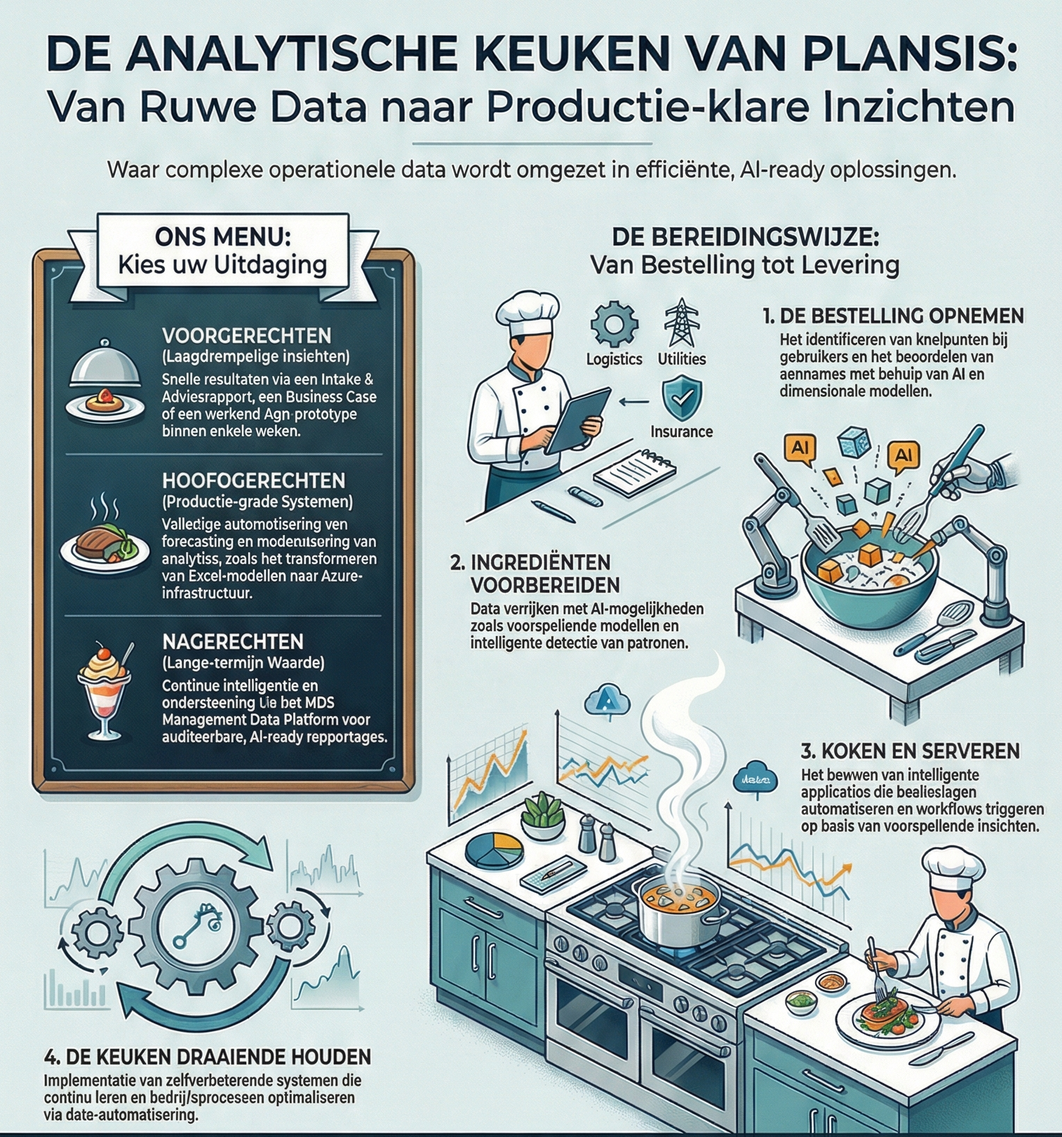 The Analytical Kitchen of PLANSIS — From raw data to production-ready insights: our menu, preparation method, and delivery process